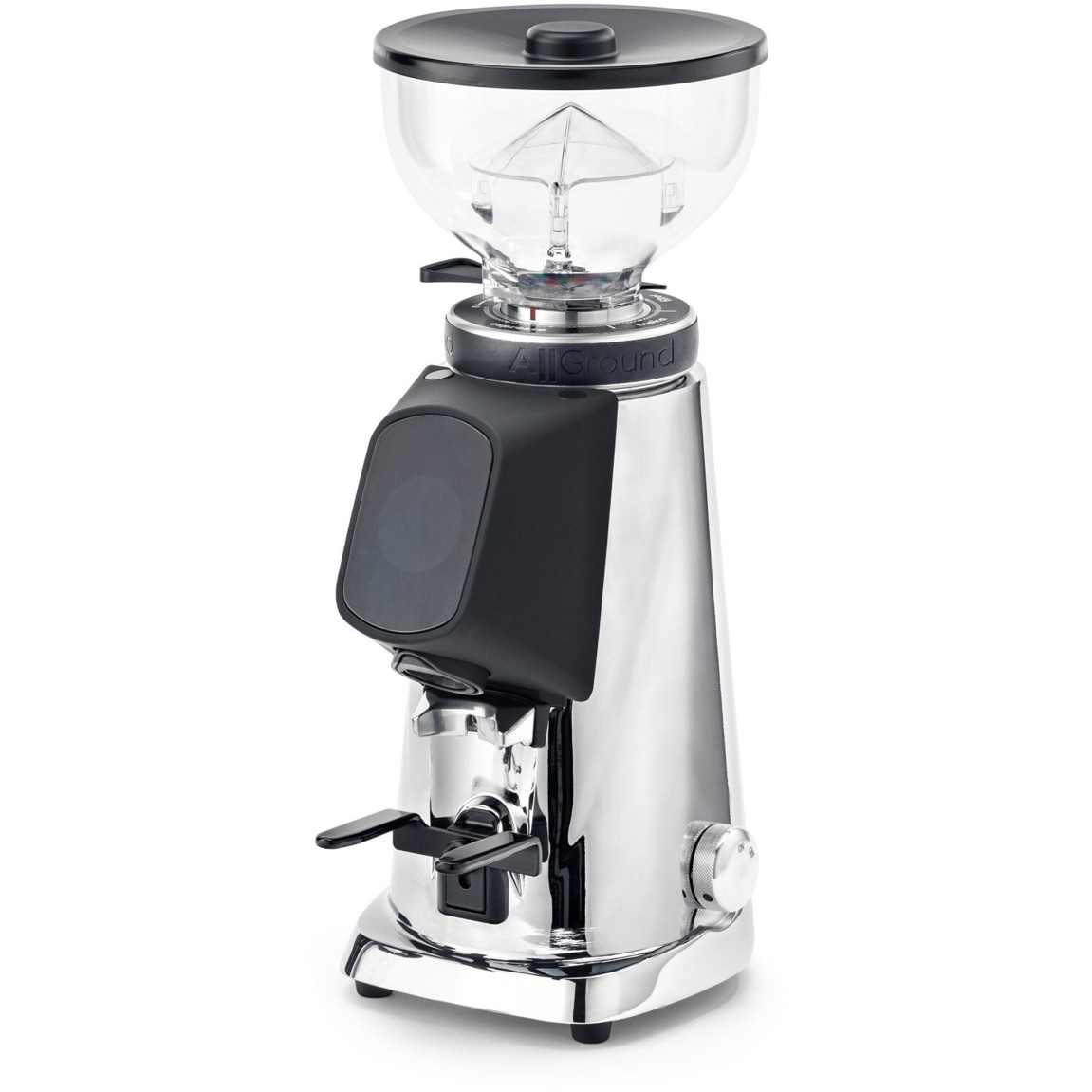 Fiorenzato AllGround Kaffeemühle - Chromgehäuse Schwarz, 230V EU