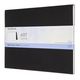 Zeichenblock Aquaellpapier XL 19x25cm 200g/qm Softcover schwarz