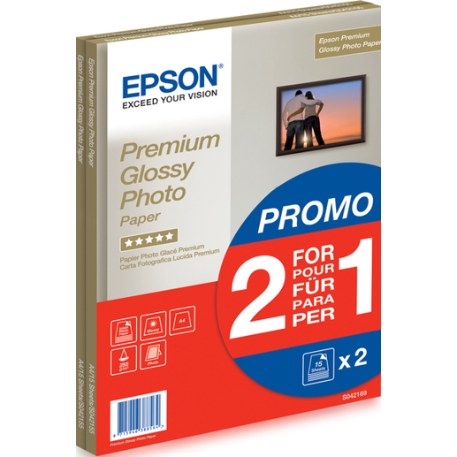 Epson Premium Glossy Photo Paper | A4 | 2x 15 Blätter