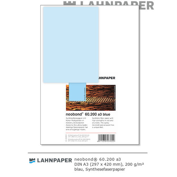 Synthesefaserpapier Blau DIN A3 200g - 50er Pack