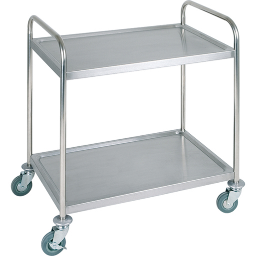 Catering Trolley mit 2 Böden - 91x59 cm - Edelstahl