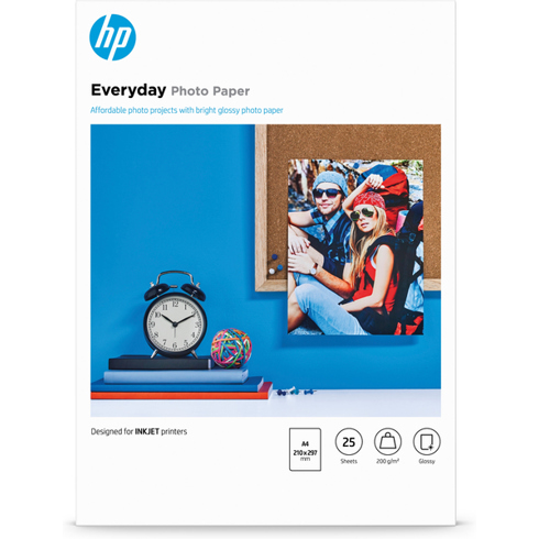 HP Everyday-Fotopapier glänzend | 25 Blatt/A4/210 x 297 mm