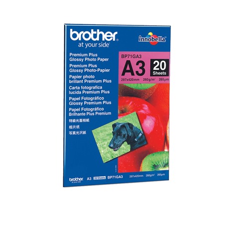 Brother BP71GA3 Fotopapier A3 Blau | Rot Glanz