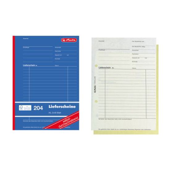 Lieferscheinbuch A5 - Selbstdurchschreibend - 2x40 Blatt - 4er Pack