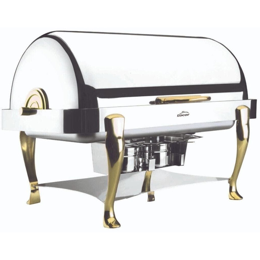 Lacor Chafing Dish GN 1/1 mit praktischem Rolldeckel - Warmhaltegerät für Buffets und Events