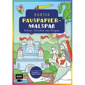 Bunter Pauspapier-Malspaß | Ritter | Drachen und Burgen