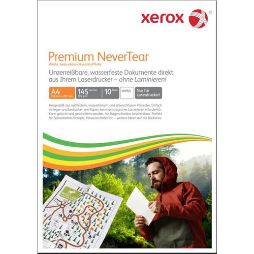 Synthetikpapier Xerox Premium NeverTear | DIN A4 | 145 -µm | weiss matt | 1 Paket = 10 Blatt