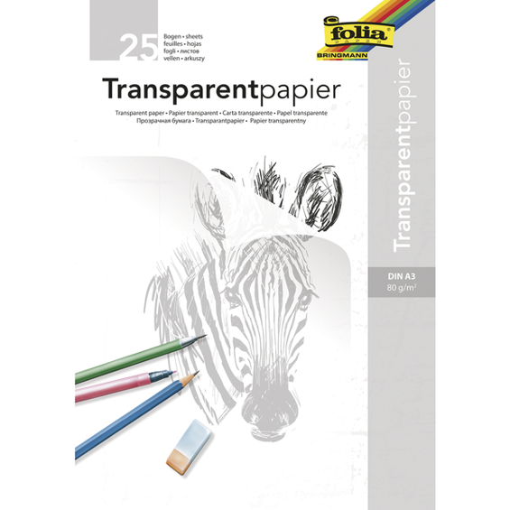 Transparentpapier | 80 g/m2 | A3 | Pauspapier | Beutel 25Blatt