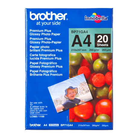 Brother BP-71GA4 Fotopapier A4 Blau | Rot