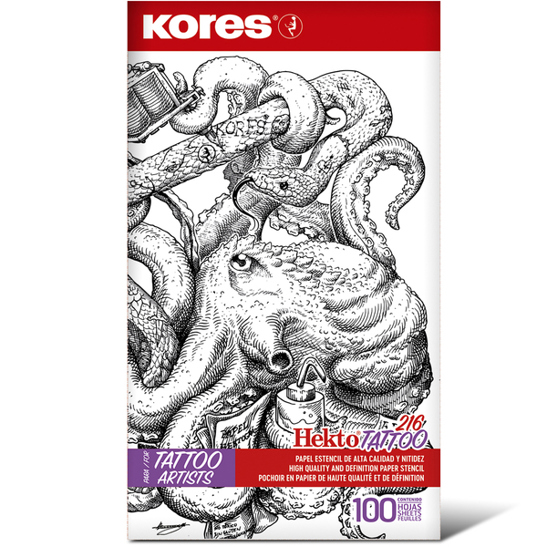 KORES Tattoo-Transferpapier | violet | 21,5X36,8cm,100 Blatt