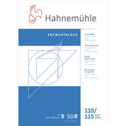 Entwurfblock | Diamant Spezial Hahnemühle 10 622 721 | A3 | Bindung geleimt | Oberfläche glatt | weiß