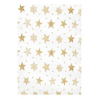 Designblatt Golden Stars | A4 | 100g/m² | 50 Stück | milk metallic