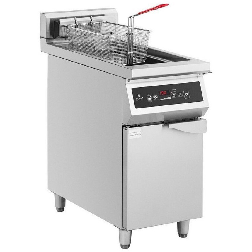 Royal Catering Induktionsfritteuse 30 L - 10.000 W mit LED und Timer für Gastronomie