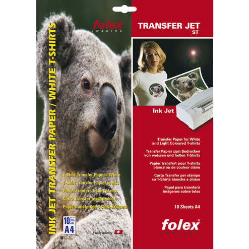 Folex Transfer Jet ST | Transferpapier für weiße u. helle Textilien (50 Stück)