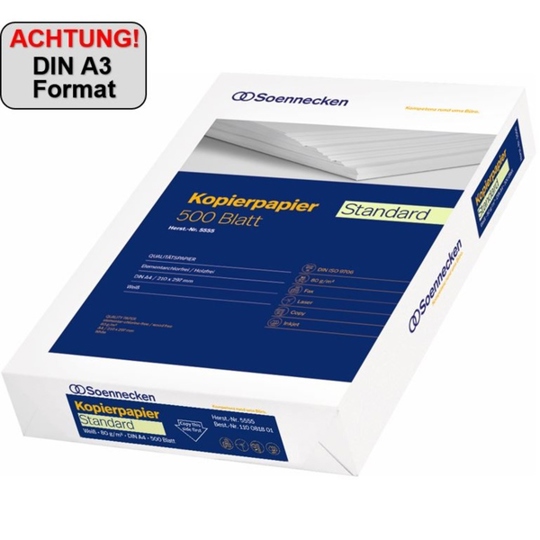 Kopierpapier Standard 5533 - DIN A3 - 80g - Weiß - 500 Blätter