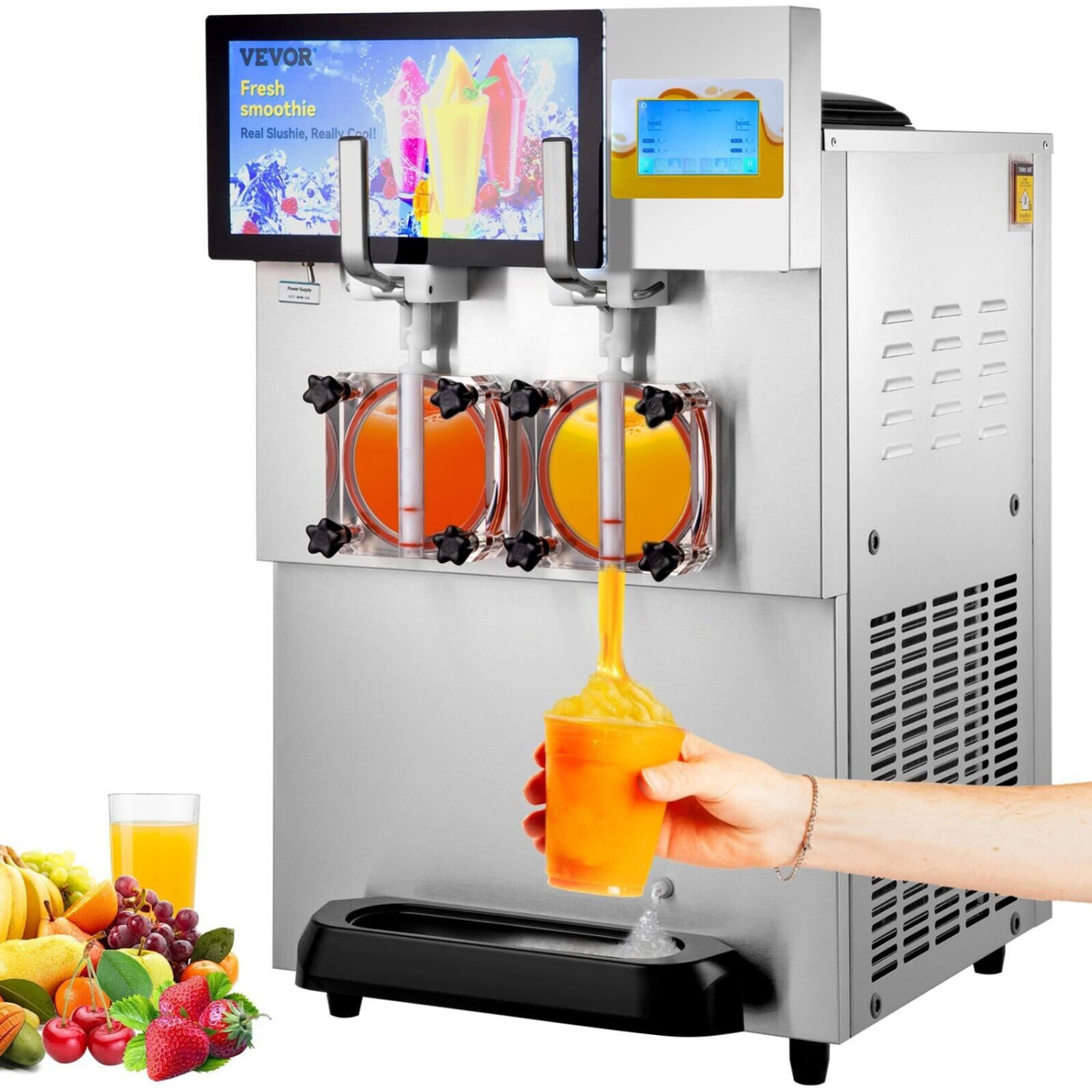 VEVOR 8L+4L Slush Maschine - 1200W Eismaschine für köstliche Slushies