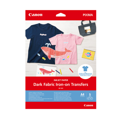 Canon DF-101 Dark Fabric Iron-on Transfers | A4 | 5 Blatt