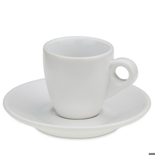 Espresso-Set Mattia - Keramik, Weiß, 6,5 cm Höhe, 12 cm Durchmesser, 50 ml