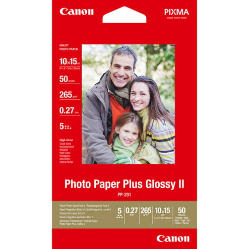 Canon PP-201 Glossy II Fotopapier Plus 10 x 15 cm – 50 Blatt