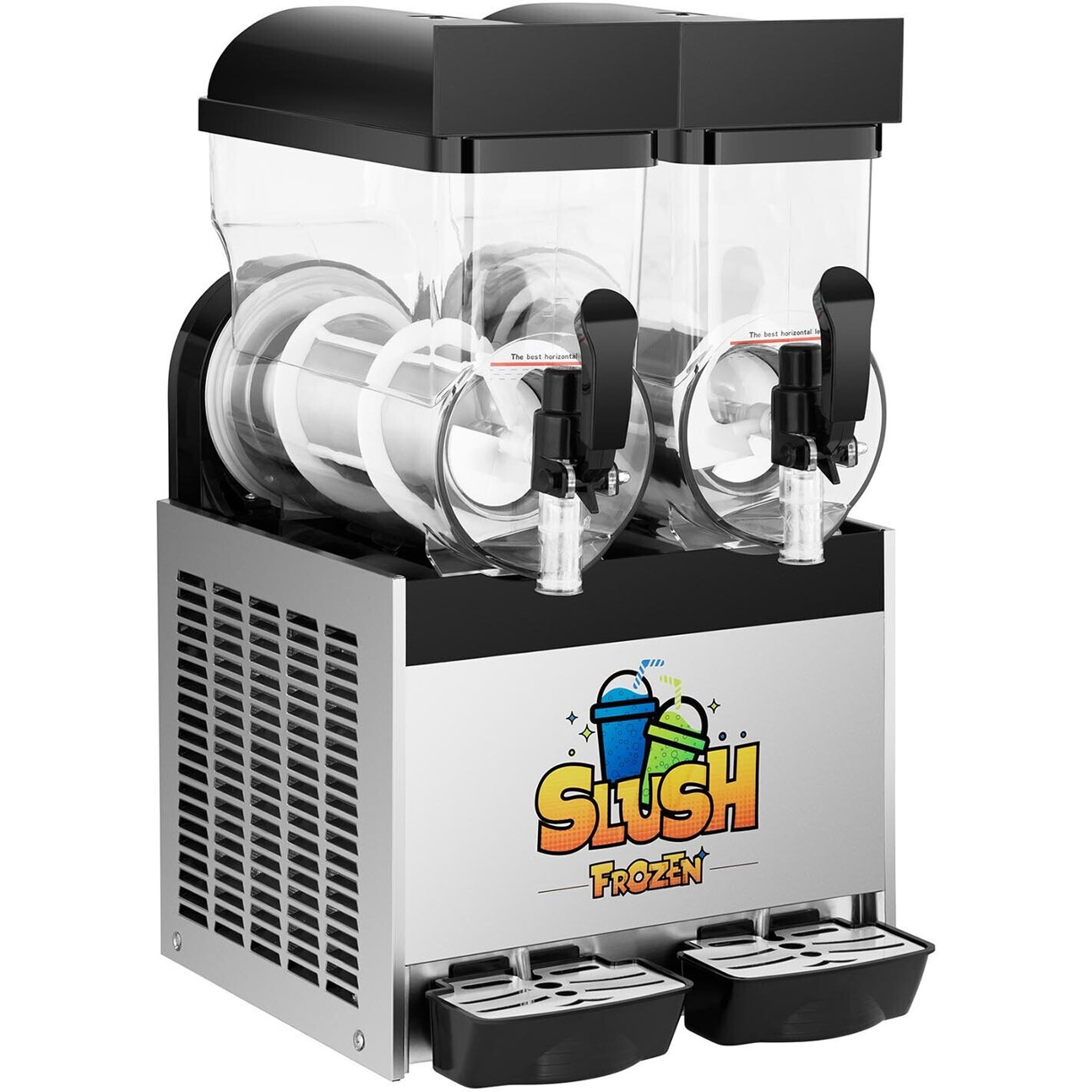 Royal Catering Slush-Maschine 2 x 15 L - RCSL 2/15 | Professionelle Eismaschine für Frozen Drinks