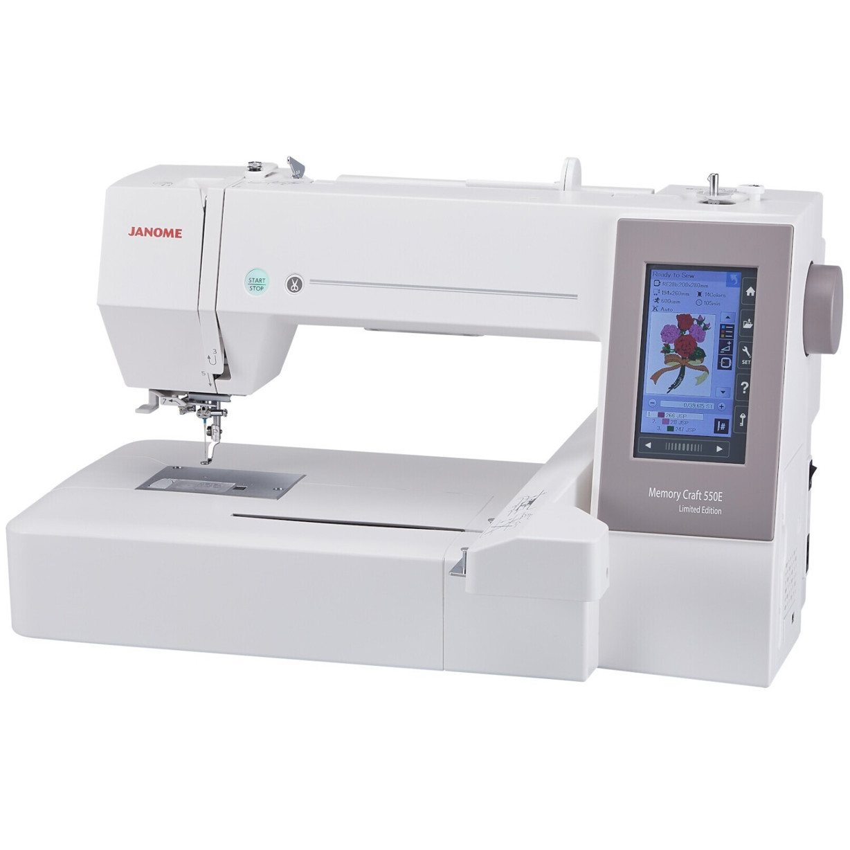 Janome Memory Craft 550E Limited Edition mit Artistic Digitizer Junior - Nähmaschine