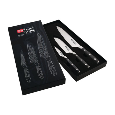 Tsuki Serie 7 3-teiliges Geschenkset - Klassisches Damaszener-Messer-Set