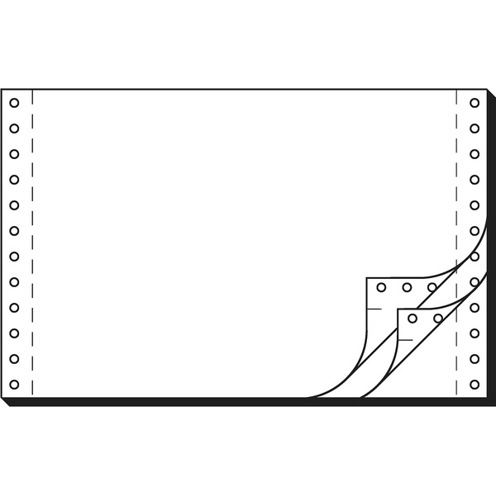 SIGEL DIN-Computerpapier / Endlospapier | 3fach | 6"x240 mm (A5 quer) | längsperforiert | 1200 Sätze