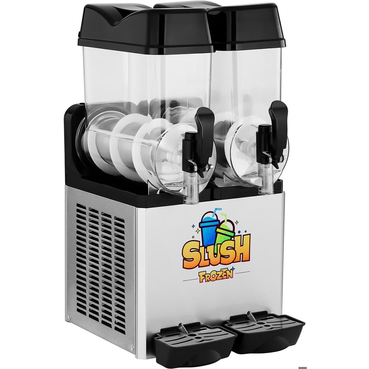 Royal Catering Slush Maschine 2 x 12 Liter - RCSL 2/12 - Ideal für Erfrischungsgetränke und Slushies