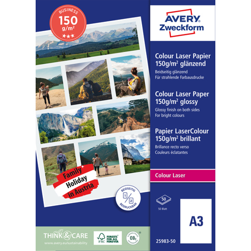 A3 Business Colour Laserpapier - 50 Blatt (297 x 420 mm)