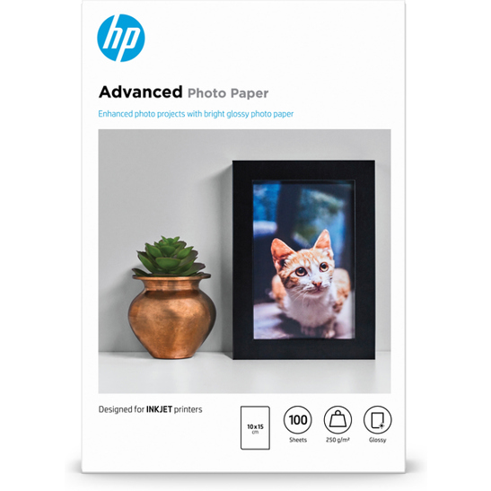 HP Advanced Fotopapier glänzend | 250 g/m2 | 10 x 15 cm (101 x 152 mm) | 100 Blatt