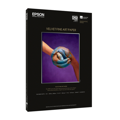 Epson Velvet Fine Art Paper | A3+ | 260 g/m² | 20 Blatt