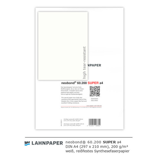 Super Synthesfaserpapier DIN A4 - 200 g/m² - 250 Blätter