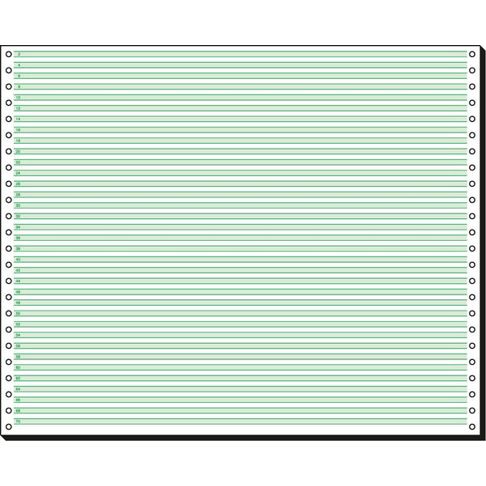 SIGEL Computerpapier 12"x375 mm | A3 | 60 g/m² | 1f | grüne Lesestreifen 1/6" | 2000 BL | Endlospapier