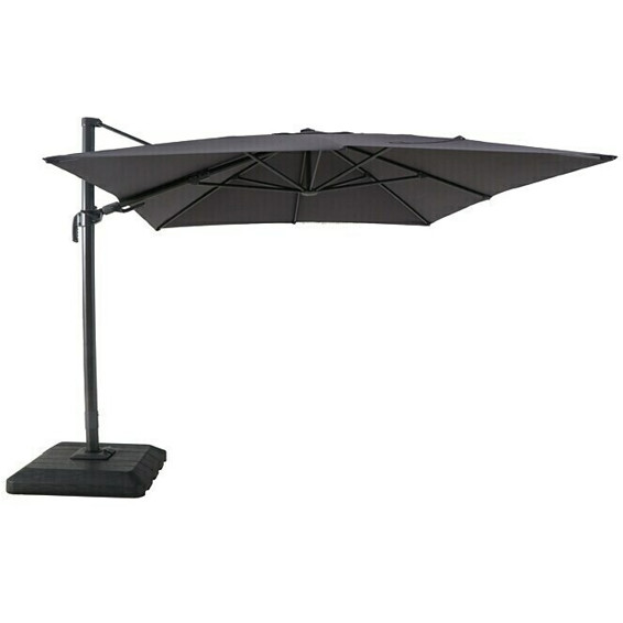 Sunfun Capri Ampelschirm 300 x 350 cm - Anthrazit - Hochwertiger Sonnenschirm für optimalen Schatten